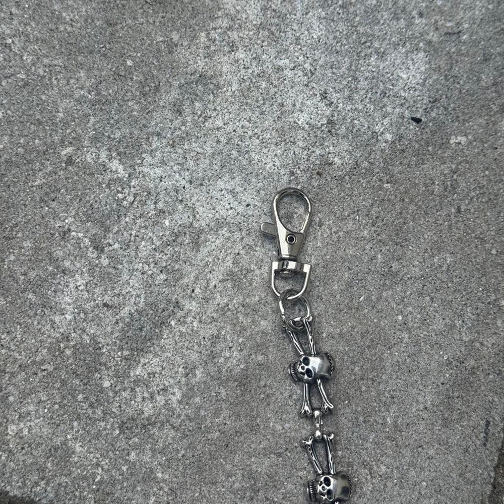Silver skeleton Chain Wallet Chain - Picture 4 of 5
